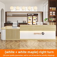 Comptoir de réception commercial QT-230X - Design moderne et minimaliste pour pâtisserie, bar ou devanture de magasin, personnalisable