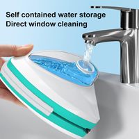 Nettoyeur de vitres magnétique double face en plastique rempli d'eau sans traces, corde de sécurité, écologique, durable, nettoyage de vitres hautes