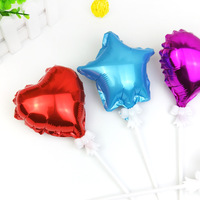 Ballon gonflable automatique personnalisable de poteau décoratif de gâteau de boule en forme de coeur d'étoile à cinq branches de 6 pouces