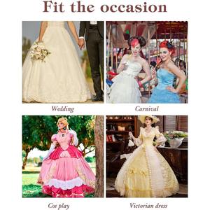 Abito da sposa Vintage <span class=keywords><strong>sottogonna</strong></span> sottoveste con volant Rockabilly a-line lungo nero bianco rosso 5 strati 4 cerchi - Product Image 6