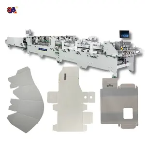 Guaranteed Quality Carton Folding Gluing Semi Automatic Folder Gluer Machine For Box Pasting Machine