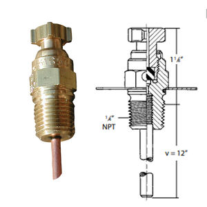 ريغو 3165CF12.0 "M.NPT 12" أنبوب تراجع ثابت النحاس مقياس Ullage ثابت - Product Image 2
