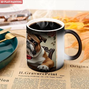 Magic Mug Frosted Black 11oz <b>Ceramic</b> Heat Sensitive Tea <b>Cup</b> - Product Image 5