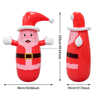 Joyee Père Noël Gonflable, Sac de Frappe Gonflable, Décoration de Noël Gonflable, Jouet Gonflable Autoportant avec Base à Remplir d'Eau