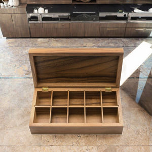 Boîte de rangement moderne en bois laqué carré pour thé Pu'er et café avec préservation de la fraîcheur, boîte cadeau durable, capacité 3-6L - Product Image 2