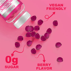 Gomitas digestivas probióticas femeninas con sabor a bayas sin azúcar del fabricante de China, etiqueta privada personalizada para adultos - Product Image 5