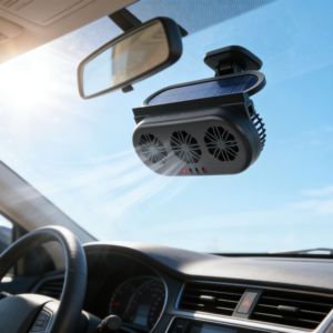 46. Ventola per Auto Stile Racing con Texture in Fibra di Carbonio e Finiture Rosse per Auto Sportive - Product Image 3