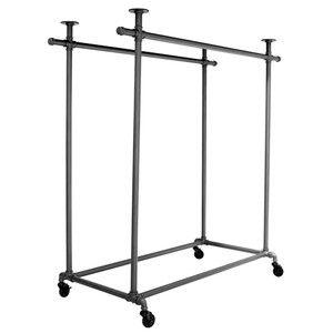 Estante <span class=keywords><strong>de</strong></span> exhibición <span class=keywords><strong>de</strong></span> ropa <span class=keywords><strong>de</strong></span> centro comercial personalizado tubería doble carril estante <span class=keywords><strong>de</strong></span> exhibición <span class=keywords><strong>de</strong></span> ropa <span class=keywords><strong>de</strong></span> <span class=keywords><strong>ballet</strong></span> rodante - Product Image 2