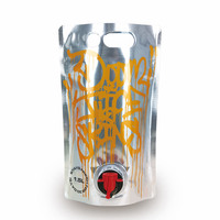 Pochettes personnalisées en aluminium Mylar anti-fuite de 2L, 5L, 10L, 20L, haute barrière, occultantes, avec bec verseur pour vin, huile, jus, produits chimiques et usage industriel