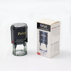 Biodegradable Custom Logo Patterns Digital Printed Square Paper <b>Box</b> Self-inking Stamp Packaging Boxes Self Erecting Boxes - Product Image 4