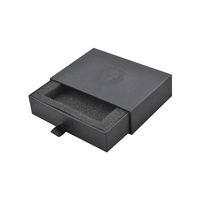 Di alta qualità su ordinazione cadrboard scatola cassetto pull out box contenitore di regalo nero