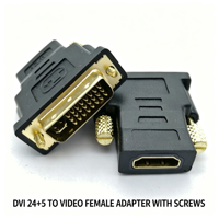 Adaptateur Vidéo DVI-D 24+1 Mâle-Femelle Plaqué Or 1080P Bidirectionnel Connecteur HD pour Ordinateur de Jeu Neuf Carte Graphique PC