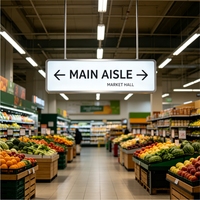 Boîte à lumière LED et néon en acrylique sur mesure, cube éclairé sur quatre côtés, signalétique publicitaire directionnelle, étanche IP65 pour les magasins