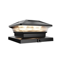 4x4 Solar Post Cap Light Solar Fence - Post Lights Extérieur Imperméable avec Blanc Chaud pour Jardin/Patio/Porche