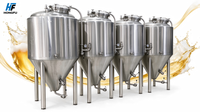 Cuve de fermentation conique en acier inoxydable 304 avec refroidissement par glycol pour brasserie artisanale