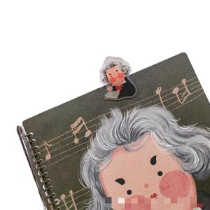 Carpeta de música de Piano de músico creativo Clip de música acrílico de dibujos animados lindo Clip de personal de cinco líneas Original - Product Image 1