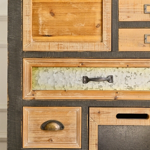 INNOVA Rustic Farmhouse Panel Style <b>Wooden</b> <b>Storage</b> <b>Cabinet</b> for Home 8 Drawers 1 Door Entry Hotel Living Room Furniture - Product Image 6
