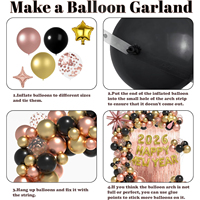 Décorations de ballons en latex pour fête du Nouvel An 2026, thème rose, fournitures de fête pour la fête des mères et les cérémonies de remise des diplômes, best-seller