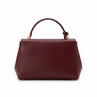 Sac à main à rabat vintage bordeaux pour femme, élégant sac à bandoulière, sac fourre-tout en cuir PU de qualité supérieure avec logo personnalisé pour femme