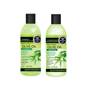 Ensemble Shampooing et Après-Shampooing ROUSHUN Marque Privée Aloe Vera Huile d'Olive Shampooing et Après-Shampooing Naturels pour <span class=keywords><strong>Cheveux</strong></span> <span class=keywords><strong>Bouclés</strong></span> - Product Image 1