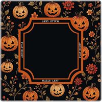 Tapis de jeu portable en caoutchouc antidérapant pour Mahjong, motif Château de Citrouille Fantôme d'Halloween, idéal pour les fêtes et la maison