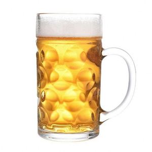Offre Spéciale – Chopes d'Oktoberfest personnalisables avec logo, 500 ml et 1000 ml, en plastique, forme classique allemande, avec poignée - Product Image 1