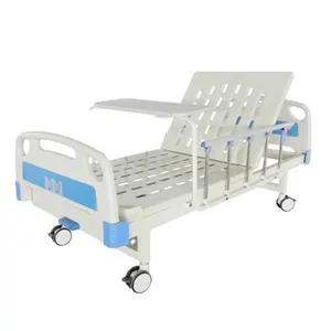 Hochwertiges Ein-Kranken-Medizinisches Krankenhausbett Krankenschutz Rehabilitation Patienten manuelles Krankenhausbett mit Esstisch