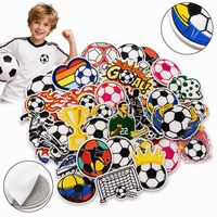 Patch brodé thermocollant ou à coudre en fer pour enfants, thème football, but, joueur, ballon, crampons, trophée, couronne, vente en gros