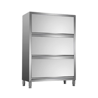 Lemari Penyimpanan Perlengkapan Dapur Baja Tahan Karat SS304/SS201, Kabinet, Laci, Ukuran Kustom, Kapasitas Besar, Tugas Berat, Komersial