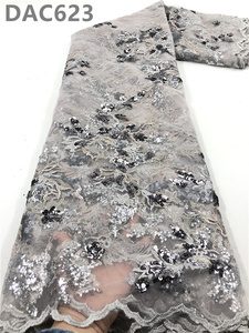 Thấp <span class=keywords><strong>moq</strong></span> sequin ren vải 5 yards Tím long lanh ren vải Sequins thêu vải cho bên váy - Product Image 6