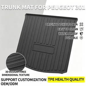 Tapis de <span class=keywords><strong>coffre</strong></span> de voiture en TPE durable, imperméable et résistant aux intempéries, pour <span class=keywords><strong>Peugeot</strong></span> <span class=keywords><strong>301</strong></span> 2014 à 2020 - Product Image 1