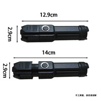 Lampe torche LED rechargeable portable en ABS, zoomable, haute puissance, 1000+ lumens, IP44, longue portée, pour le camping, la pêche, les activités de plein air