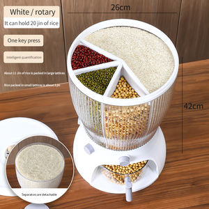 Distributeur de céréales et de riz en gros pour la maison, conteneur de stockage alimentaire grande capacité pour animaux de compagnie avec couvercle hermétique pour cuisine et garde-manger (soja) - Product Image 2