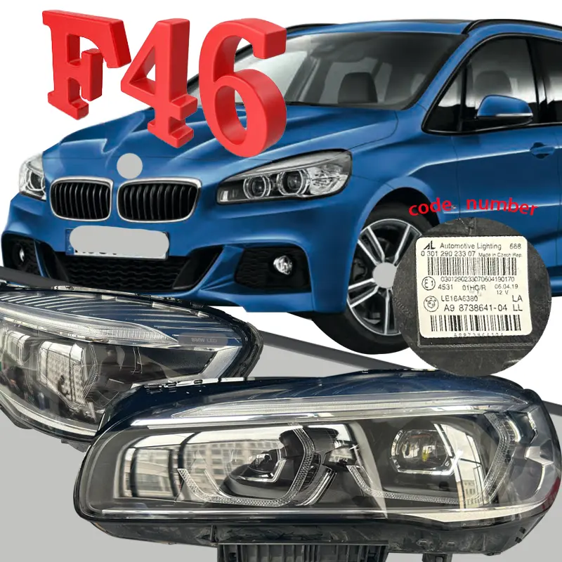 Kit de faróis LED originais para BMW E60 Series 2 F46, sistema de iluminação automática, farol LED para BMW Série 2 F46
