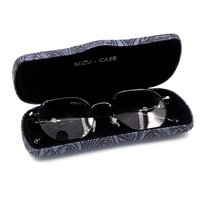 Étuis à lunettes rigides en cuir PU Bestclean pour gravure, avec logo personnalisé, grande boîte à lunettes, étui de rangement métallique pour lunettes A22-T65