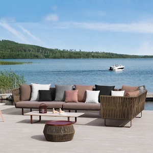 Meilleure vente moderne extérieur patio <span class=keywords><strong>salon</strong></span> canapé réglage meubles extérieur <span class=keywords><strong>jardin</strong></span> corde aluminium sectionnel canapé ensemble - Product Image 1