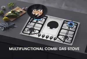 Réchaud combiné d'usine mode design attrayant cuisinière cuisinière cuisine cuisson 4 brûleurs cuisine cuisinière à gaz électrique cuisinière à gaz plaques <span class=keywords><strong>de</strong></span> cuisson - Product Image 3
