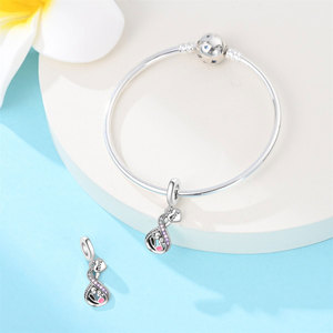 Colgante de latón blanco plateado, con circonitas, ideal para la creación de joyas, un regalo para hombres y mujeres. - Product Image 5