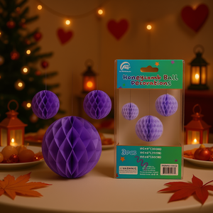 Ae Trading Inc Honeycomb Ball <b>Decorations</b> 3Pcs Paper Balls For Thanksgiving <b>Party</b> <b>Wall</b> <b>Decorations</b> - Product Image 2