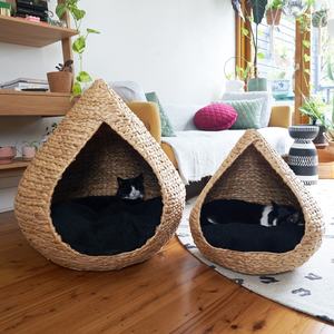 Meilleures ventes Petite larme en forme de goutte d'eau Cage pour animaux de compagnie Jacinthe d'eau Nid pour chien et chat Maison pour amis à fourrure - Product Image 3