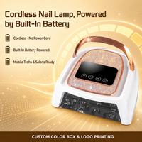 Lampe à ongles infrarouge personnalisée en usine, batterie rechargeable, 30 perles, décor strass, trous de ventilation pour les propriétaires de marque