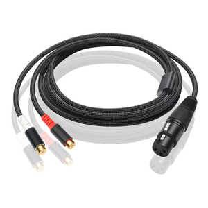 <span class=keywords><strong>Cable</strong></span> de Extensión de Audio Balanceado de 0.3M, Hembra a Hembra, Doble RCA a XLR de 3 Pines, para Consola de Mezclas, Altavoz, Mezclador, TV, Amplificador - Product Image 1