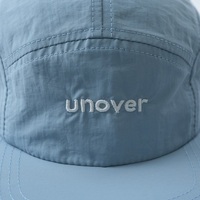Gorra de campamento de 5 paneles de tela de nailon personalizada con logotipo bordado Deportes al aire libre de moda Pesca en la playa para el verano