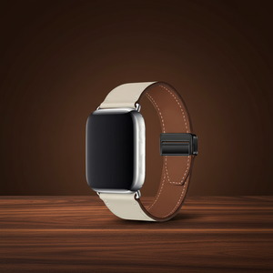 <span class=keywords><strong>Bracelet</strong></span> de montre en <span class=keywords><strong>cuir</strong></span> véritable pour <span class=keywords><strong>Apple</strong></span> <span class=keywords><strong>Watch</strong></span> 38/ 40/ 42/ 44/ 45/ 46/ 49 mm avec boucle magnétique à dégagement rapide - Product Image 4