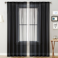 Hôtel Maison Salle De Bains Fenêtre Voile Rideaux Blanc Solide Couleur Sheer Semi-Light Blocking Cantonnières