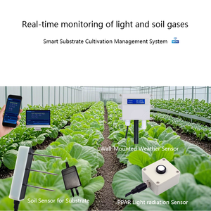 Akıllı tarım sera substrat yetiştirme izleme sistemi için Lora kablosuz toprak PAR ışık radyasyon gaz sensörü - Product Image 2