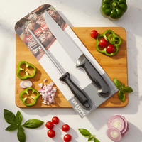 Juego de Cuchillos de Chef de Acero Inoxidable, Cuchillo de Carnicero, Cuchillo para Cortar Carne, Ambidiestro, Duradero, Multiusos, Herramientas de Cocina, Juego de Cuchillos Afilados