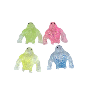 Juguetes de descompresión Jincan Factory al por mayor: Lindos y divertidos juguetes de gorila de malta transparente para apretar, ¡los más vendidos! - Product Image 1