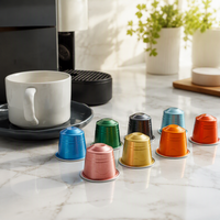 Capsules de café en aluminium vides de 15 ml, portables et jetables, avec couvercle, personnalisables OEM pour machines – Meilleures ventes