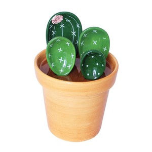 Set di Cucchiai Dosatori a Forma di Cactus con Vaso in Ceramica, Utensili da Cucina Creativi e Decorazioni - Product Image 5